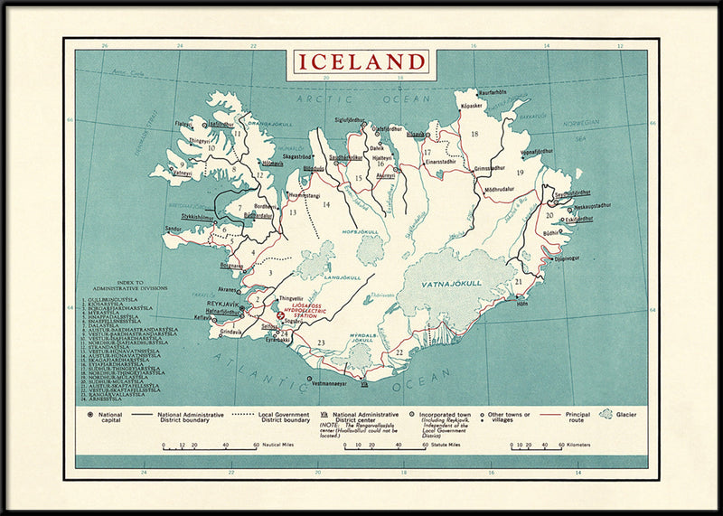 Map of Iceland