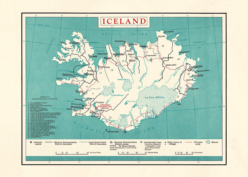 Map of Iceland